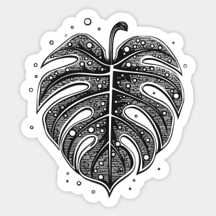 Monochromatic leaf Sticker